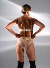 Load image into Gallery viewer, Amy Beige Lace Silk Underwear
