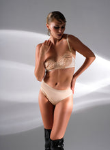Load image into Gallery viewer, Amy Beige Lace Silk bra
